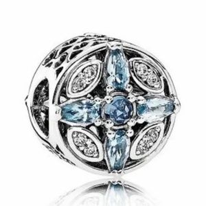 Pandora Frost Blue And Clear Crystal Star Shape C… - image 1